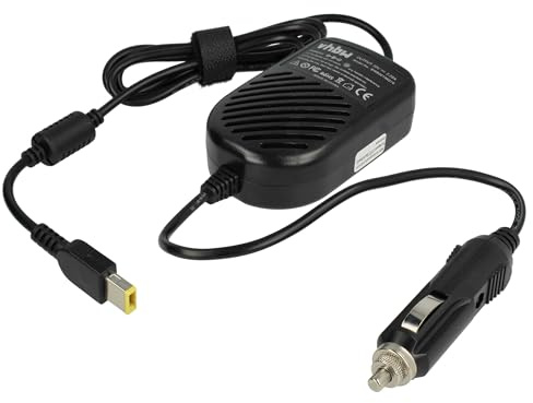 vhbw caricabatteria da auto compatibile con Lenovo ThinkPad T440P, T440s, T431s, T440 notebook - Caricatore da 12V nero 2,25 A
