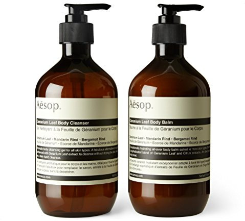Geranium Leaf Duet Body Cleanser and Balm, 2 x 500ml