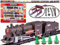 Railcar Series - Interaktive elektrische XXL Eisenbahn FENFA - NOSTALGIA (16 Teile) - Skala 1:87 - Realistische Sound- und Lichteffekte