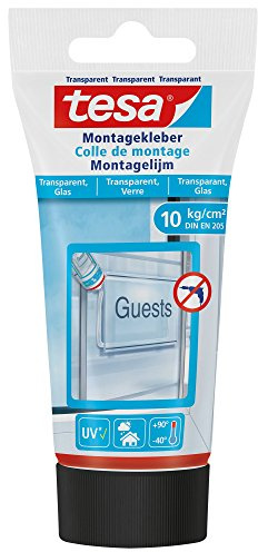 tesa Montagekleber für transparente Oberflächen und Glas, 1 Stück, 10 kg/cm², 77931-00000-00