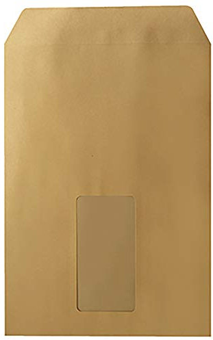 ELEPA 30006880 Versandtaschen C5 mit Fenster, selbstklebend, 90 g/qm, 500 Stück, braun