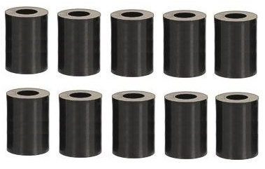 Distanzhülsen für M6 Schrauben, Länge 25mm, Kunststoff schwarz, Set mit 10 STK.
