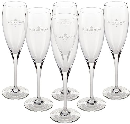 Moët & Chandon Impérial Champagner Flöten Gläser Flutes 0,2l Set Glas Klar (6 Stück)