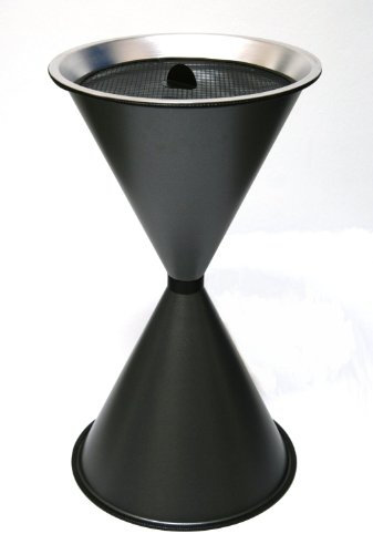 Standaschenbecher Diabola 71x40 cm + 25 kg Quarzsand graphit Marke Szagato Made in Germany (Industrie Standaschenbecher modern Design Aschenbecher groß stehend aus Metall für innen und außen)