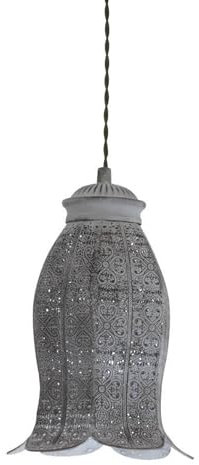 EGLO Pendelleuchte Esstisch Talbot 1, orientalische Hängelampe für Wohnzimmer und Esszimmer, Vintage Esszimmerlampe aus Metall in grau, Lampe hängend mit E27 Fassung