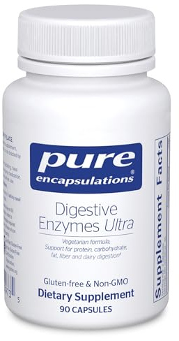 Pure Encapsulations Digestive Enzymes Ultra - Vegetarian Digestive Enzyme Supplement to Support Protein, Carb, Fiber, and Dairy Digestion* - 90 Capsules