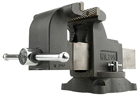 Wilton Shop Bench Vise, 6 Jaw Width, 6 Max Jaw Opening, 3-1/2 Throat (Model WS6), Gray