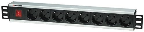 Intellinet 207157 - Ciabatta elettrica a 8 prese con interruttore di alimentazione, senza protezione da sovratensioni, 3 m, cavo di alimentazione 1,5 HE