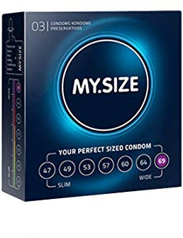 MY.SIZE Classic Kondome Größe 7 I 69 mm Breite I 3 Stück Probierpackung I Premium Kondome extra dünn I Kondome gefühlsecht hauchzart I dünne 0,07 mm Wandstärke I Kondome vegan I Condoms for men
