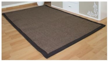 Homestyle4u Sisalteppich 245x345 cm - Naturfaser Teppich Dunkelbraun