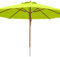 anndora® Sonnenschirm Marktschirm Holz Gartenschirm ø 4 m rund - mit Winddach Apfelgrün/Limette
