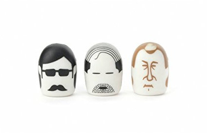 KIKKERLAND Erasers Bald Head Set Of 3