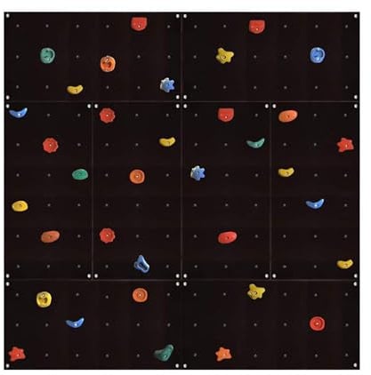 Gartenpirat Kletterwand Outdoor OW8 5,20 m² – Boulderwand mit 40 bunten Klettersteinen und acht Multiplex-Platten 114 × 57 cm vormontiert inkl. Montagematerial – für Kinder & Erwachsene