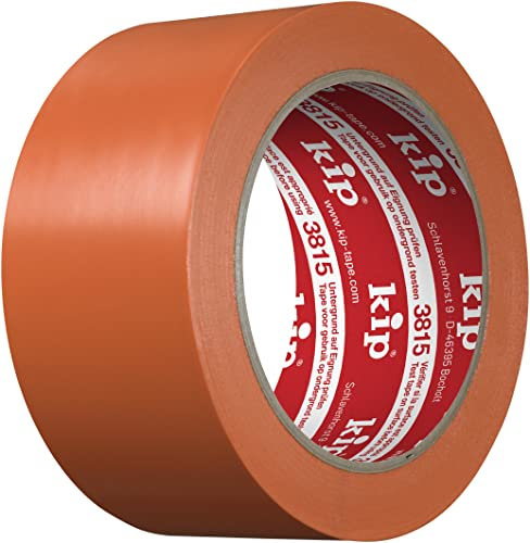 Kip 3815 PVC-Schutzband orange 50 mm x 33 m/leicht einreißbar/weiche & widerstandsfähige PVC-Folie/gute Formstabilität