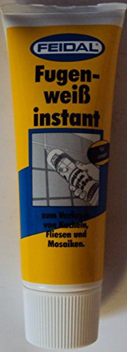 Feidal Fugenweiss instant / für innen / 400 g / Hochwertige Spezial-Fugenmasse zum Ausbessern von Fliesen, Kacheln u. Mosaik