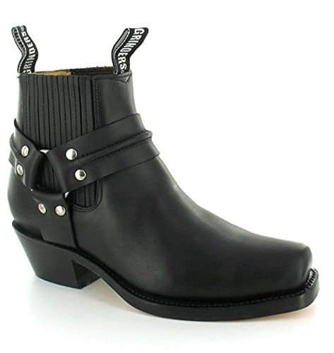 Grinders Renegade Lo Nero Uomo Cowboy Stivali 45