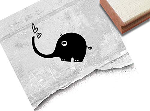 Stempel Tierstempel Elefant - Kinderstempel Tier Geschenk für Kinder Kita Kinderzimmer Schule Einschulung Geburtstag Basteln Deko - zAcheR-fineT