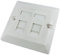 World of Data CAT5e Single Socket Double Port Faceplate - Socket - RJ45 - Ethernet - Network - Face Plate Module