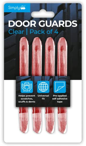 Simply DG06 Universal Clear Door Guards – Pack of 4 – Impact Resistant Material – Easy & Universal Fit – Flexible Construction