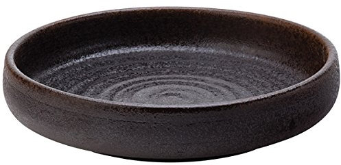 Utopia Fuji Low Dish 7inch / 18cm - Oven Proof Black Terracotta Tapas Dish