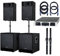 McGrey Powerstage-3000 PA Komplett-Anlage (2X 12/30cm Topteil, 2X 15/38cm Subwoofer, 1x Endstufe, 2X Distanzstange, 2X Boxenkabel, 750/1500/3000 Watt RMS/Musikleistung/Peak)