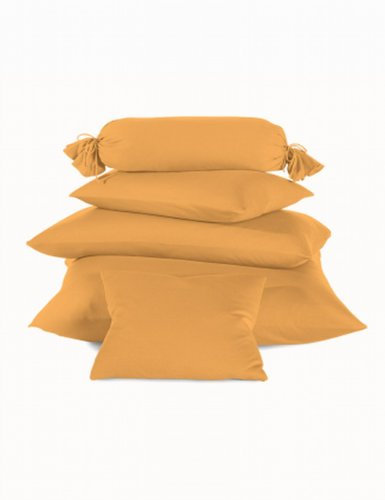 schlafgut 50001-00003000-034-124 Interlock Kissenbezug, 40 x 60 cm, curry gelb