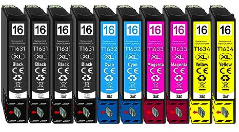 Druckerparadies 10er-Set kompatibel für Epson 16XL Druckerpatronen Workforce WF-2010, WF-2110, WF-2110W, WF-2510, WF-2520, WF-2530, WF-2540, WF-2630, WF-2650, WF-2660, WF-2750, WF-2760