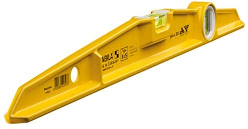 STABILA Wasserwaage Type 81 S, 50 cm, robustes Alu-Druckgussprofil, 1 Horizontal-Libelle, 1 Vertikal-Libelle, Gelb