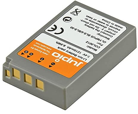 Jupio COL0012 1620mAh Battery for Olympus BLS-5 PS-BLS5 - Grey