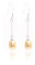 Sweet & Happy Girl's Store 6-7mm 8-9mm x Tropfen gelbe Perle baumeln Ohrringe Sterlingsilber-Haken