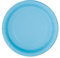 Solid Powder Blue Round Paper Dinner Plates (22cm) 8 Count - Sturdy & Elegant for Parties and Events