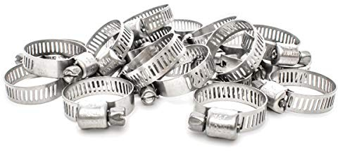 Pisces 20 Pack - 16-25mm Stainless Jubilee Clips to Fit 20mm Hose