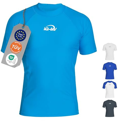 iQ-UV Herren UV 300 Slim Fit Kurzarm T-Shirt, türkis (hawaii), L (52)