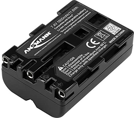 ANSMANN Li-Ion Akku A-Son NP FM 500 H 7 4V / Typ 1600mAh / Leistungsstarke Akkubatterie für Foto Digitalkameras - der perfekte Ersatzakku für Sony Digicam uvm.