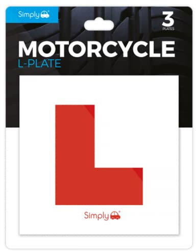 Simply TL3000 Pack of 2, Stick-On/Tie-On Car L-Plates Twin Pack for Learning Drivers, Easy to Attach and Remove, Strong Stick-On Vehicles