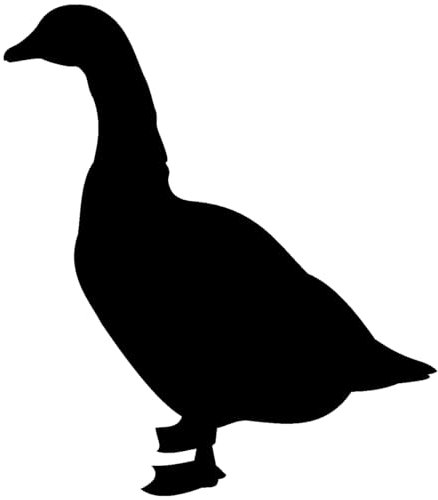 Samunshi® Gans Aufkleber 26 x 30cm schwarz