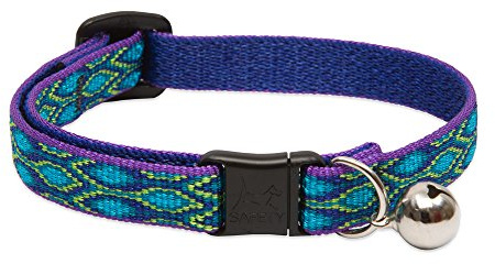 LupinePet Originals 1/2 Rain Song Cat Safety Collar with Bell , 8-12