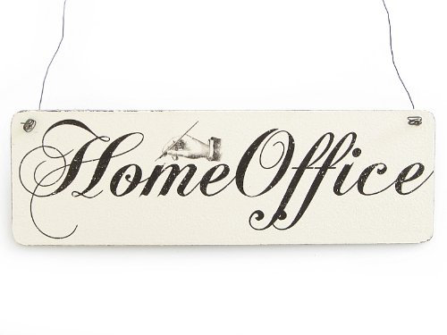 Interluxe Vintage Deko Schild Türschild HOMEOFFICE Shabby Nostalgie Landhaus Impression