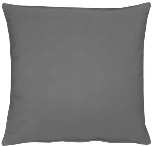 APELT 4362 49x49 87 4362 Kissenhülle, Baumwoll-Mischgewebe, dunkelgrau, 49 x 49 cm