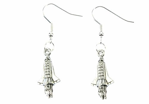 Miniblings Rakete Ohrringe space All Weltraum Raumfahrt silber - Handmade Modeschmuck I Ohrhänger Ohrschmuck versilbert