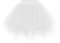 bridesmay Damen Tüll Rock Petticoat Unterrock Kurz Ballett Tutu 50er Rockabilly Tütü Mini Rock Karneval Kostüm Crinoline Weiß White XL