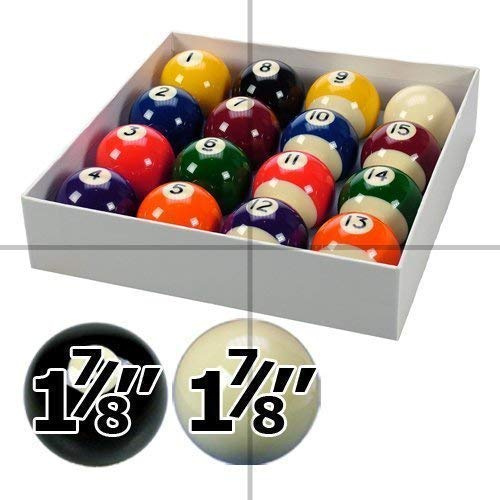 ClubKing Ltd Spots and Stripes 1 7/8 Pool Ball Set