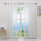 ESLIR Gardinen mit Ösen Vorhänge Ausbrenner Weiß Fensterschal Transparent Ösenschal mit Zweige Muster BxH BxH 140x225cm1 Stück