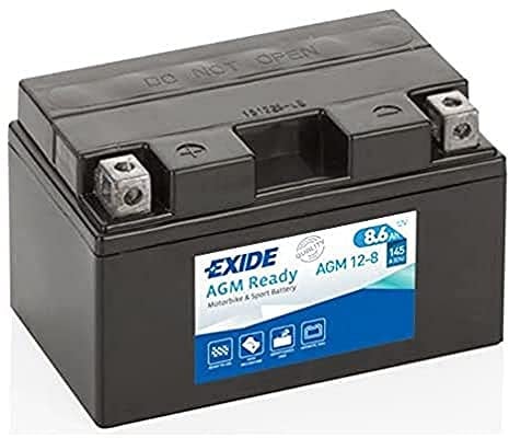 Batería Exide AGM12-8 Moto 12V Agm Ready. 12V - 8,6Ah/145A (EN) (150x87x95mm)
