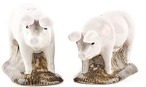 Quail Ceramics Salz- und Pfefferstreuer, britisches Schlappohr-Schwein