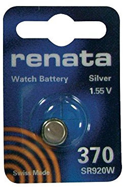 1 x Renata Watch Battery 0% Mercury Silver Oxide, 370 (SR920W)