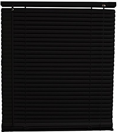 Original Easy-Shadow Kunststoff PVC Jalousie Jalousette Breite 100 x 220 cm Höhe in Farbe schwarz - Lamellenbreite 25 mm