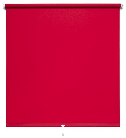 Springrollo Schnapprollo Rollo dunkel rot Breite 60-200 cm Länge 180 cm Blickdicht Blickschutz (80 x 180 cm)