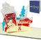 LIN 3D POP UP Karte Grußkarten Reisegutschein Geburtstag Karten Hamburg skyline, N193