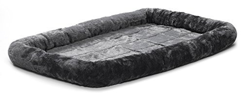 MidWest Homes for Pets Modell 40242-GY Haustierkissen, Hundebett, 107 cm langes Hunde- oder Katzenbett mit bequemer Polsterung, ideal für große Hunderassen, grau